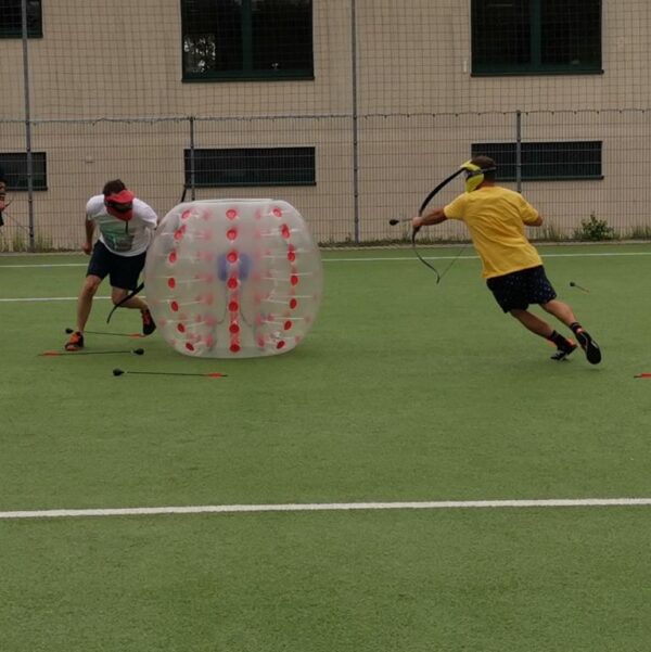 bubble soccer arrow tag